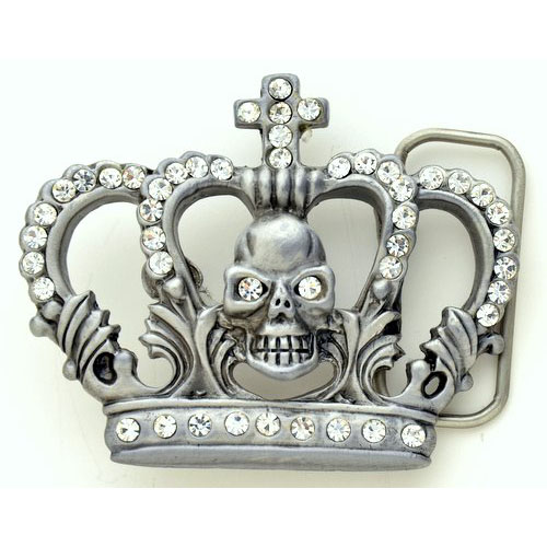 BK-804 Crown with skull and rhinestones. - Click Image to Close