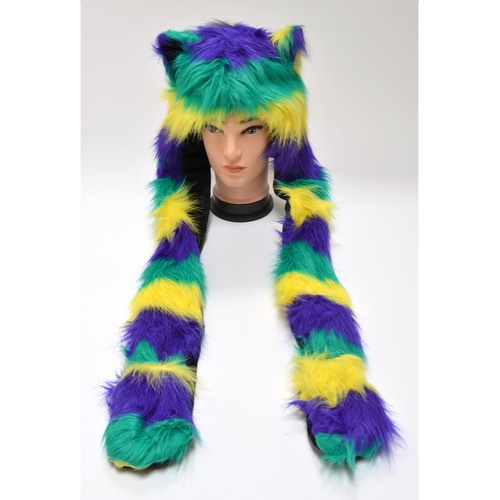 Fuzzy Mardi Grais hat - Click Image to Close