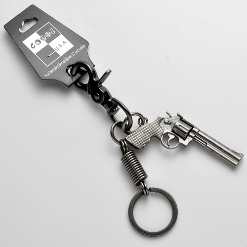 YOK-51 Keychain with 357 revolver and key ring - Click Image to Close