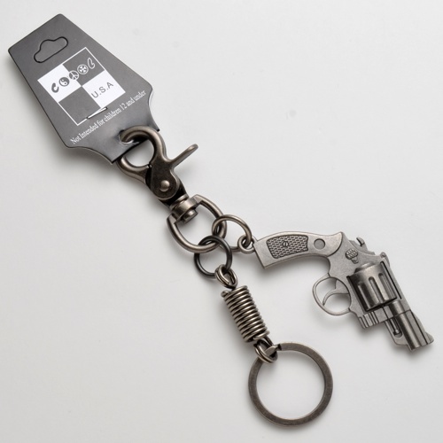 YOK-52 Keychain with 38 Special revolver and key ring - Click Image to Close