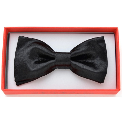 KBOT-G42 Shiny gold black Kids Bow tie - Click Image to Close