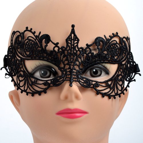 LaceMask-5 Black lace mask. - Click Image to Close