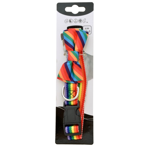 DGCR-01 Rainbow bowtie and dog collar - Click Image to Close