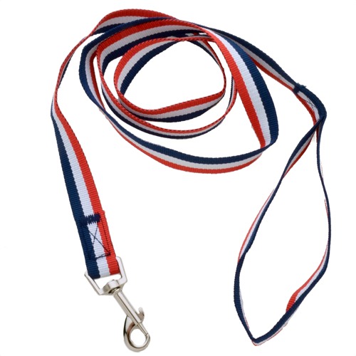 DGLH-03 red white and blue dog leash - Click Image to Close