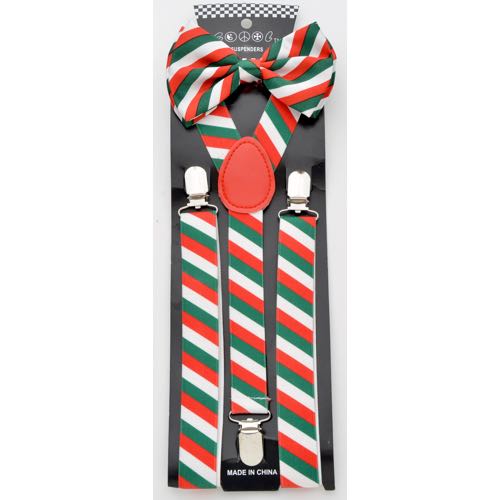 ADBS-Xmas001 Xmas bow tie and suspender set - Click Image to Close