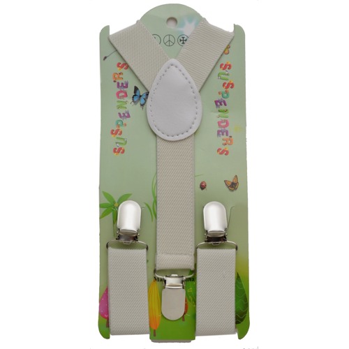 KSP-301 Kid's Cream color suspenders - Click Image to Close