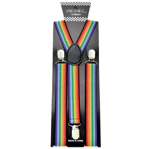 SP-151D Rainbow striped suspenders - Click Image to Close
