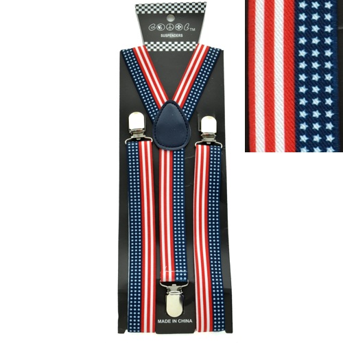 SP155US2 US Flag print suspenders - Click Image to Close