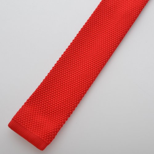 T1-A01 Red Knit Tie - Click Image to Close