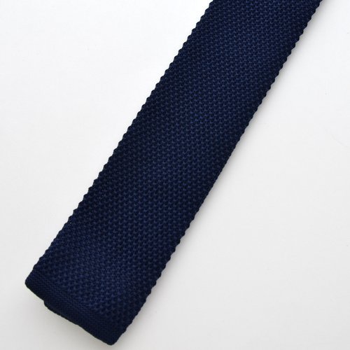 T1-A63 Navy Blue Knit Tie - Click Image to Close