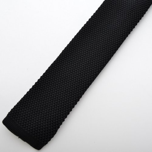 T1-A66 Black Knit tie - Click Image to Close