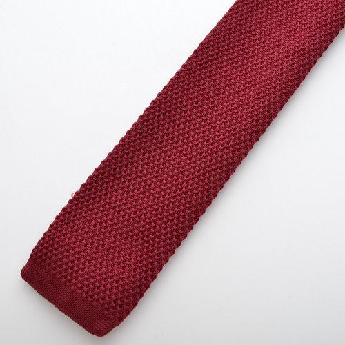 T1-A666 Maroon Knit Tie - Click Image to Close