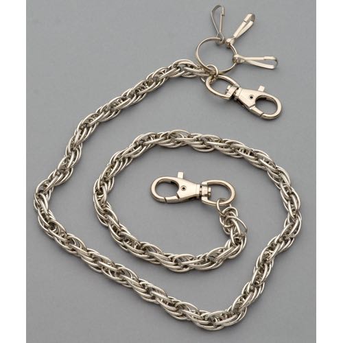 WC-1113 Chrome Wallet Chain with multiple links - Click Image to Close