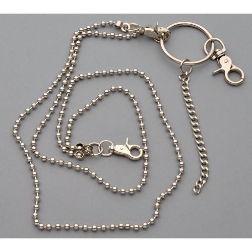 WC-1115 Chrome Wallet Chain with triple chains - Click Image to Close