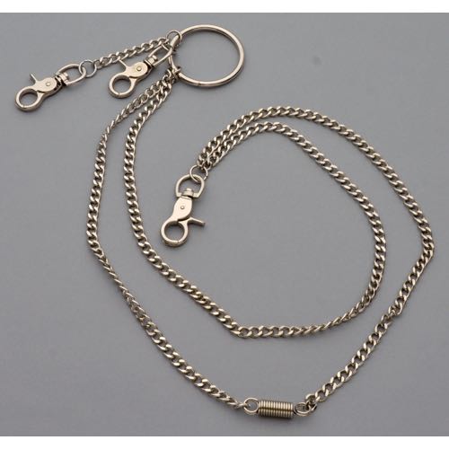 WC-1116 Chrome Wallet Chain with double chain - Click Image to Close