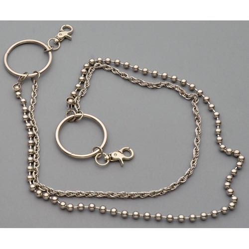 WC-1118 Chrome Wallet Chain with double chain - Click Image to Close