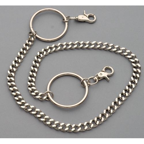 WC-1121 Chrome Wallet Chain with double hoop - Click Image to Close
