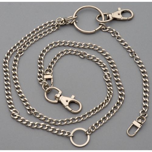 WC-1126 Chrome Wallet Chain 3 chains - Click Image to Close