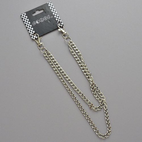 WC-GR-01 Chrome Wallet Chain with double chains - Click Image to Close