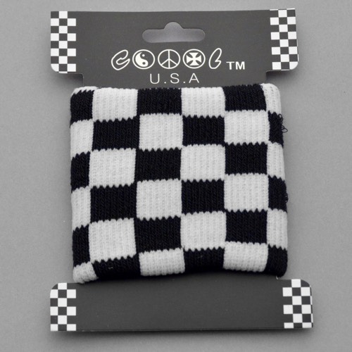 YSWB-506 Black and White Checker print wrist band - Click Image to Close