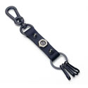 YOK-37 Bolt design black leather key chain