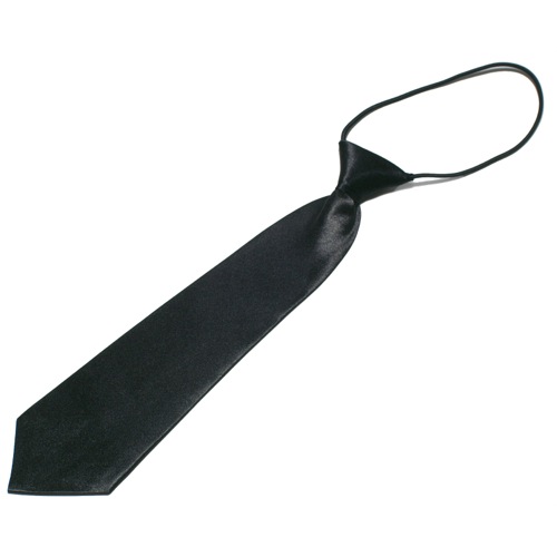 KTI-2000 Black - Kids / chidrens adjustable necktie - Click Image to Close